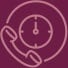 Icon with a phone and a clock. Icon is used for scheduling appointments.